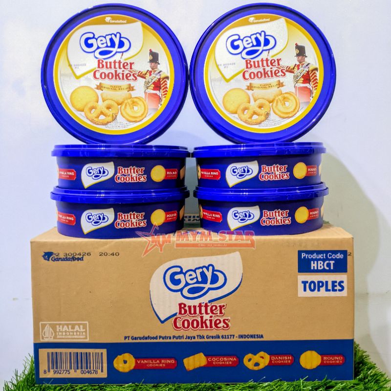 

(1DUS) Gery Butter Cookies Toples 225g isi 6