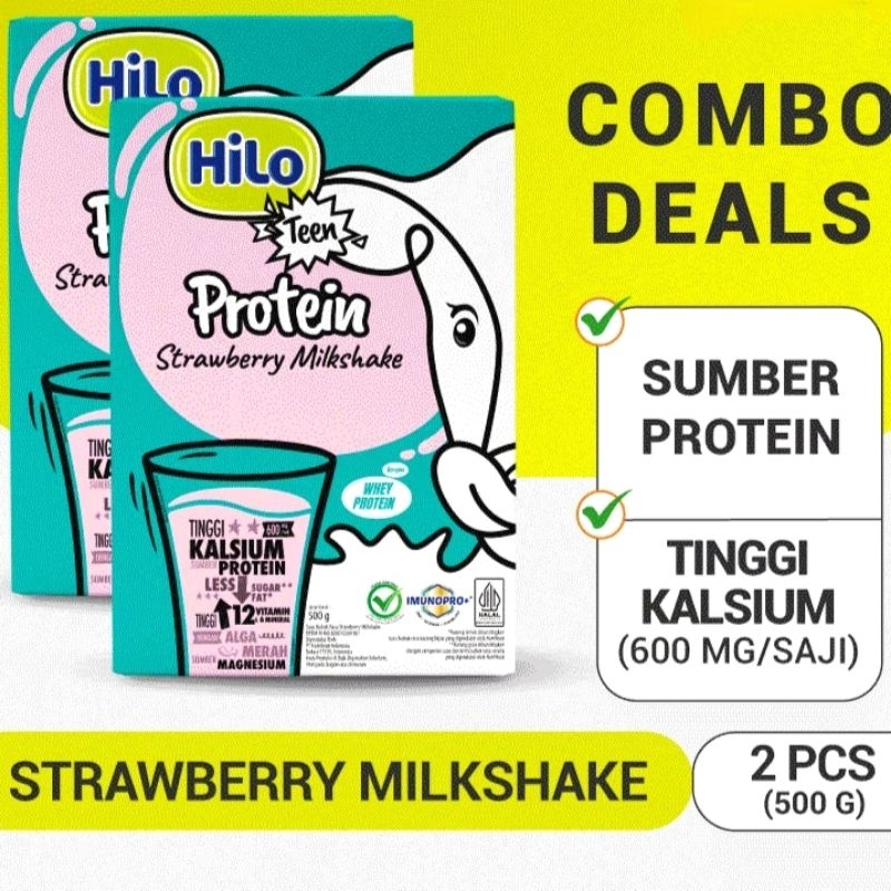 

COMBO DEALS HILO TEEN STRAWBERRY MILKSHAKE 500GR