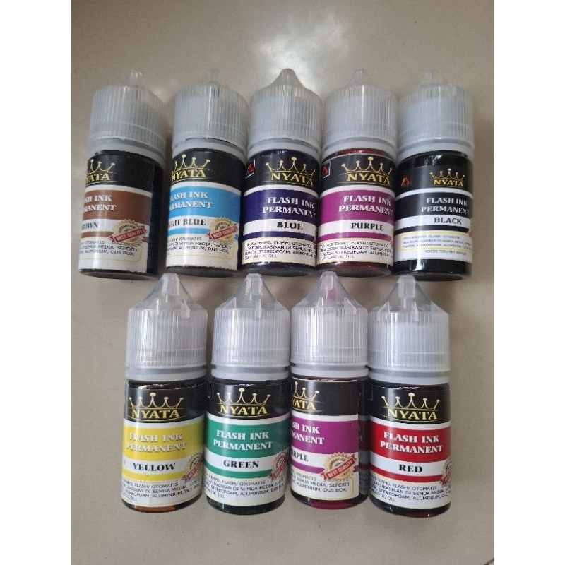 

HJK TINTA STEMPEL FLASH PERMANENT ,MEDIA PLASTIK ,isi 30 ml