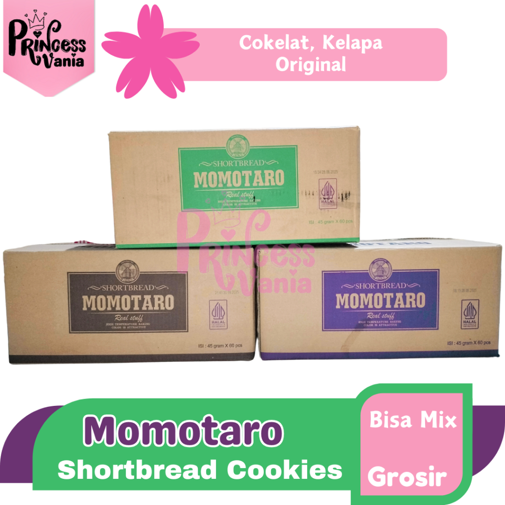 

MOMOTARO AOKA GROSIR KUKIS SHORTBREAD 45GR BISA MIX RASA ORIGINAL COKELAT KELAPA