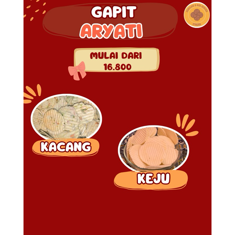 

Gapit Aryati/ 500 gram / 250 gram / rasa kacang/ rasa keju