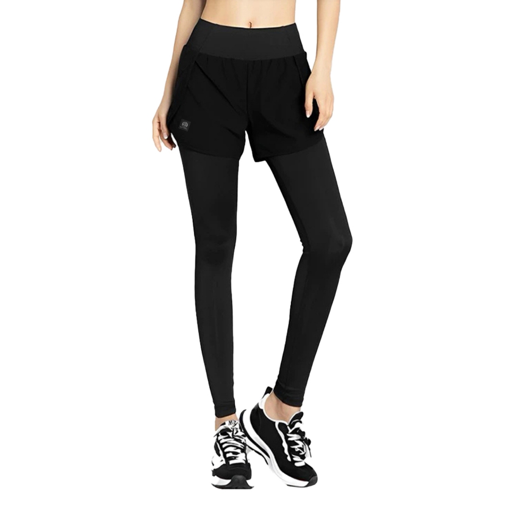 NEOSAVA Celana Pendek 2 in 1 Legging Sport Wanita