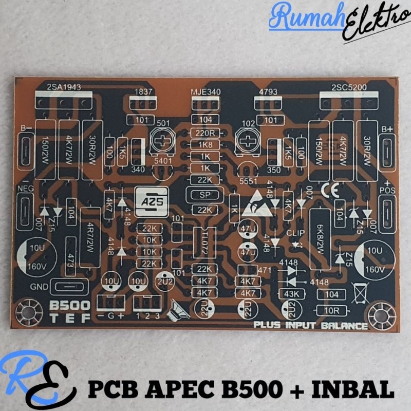 PCB DRIVER APEX B500 TEF INPUT BALANCE