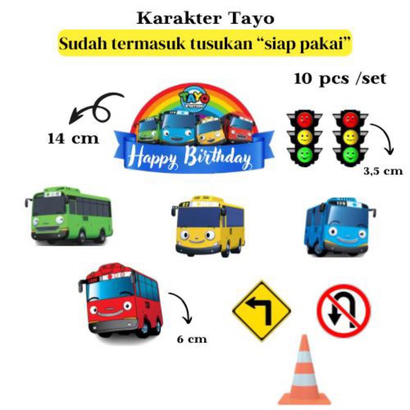 TOPPER KUE ULANG TAHUN KARAKTER ANAK COWOK