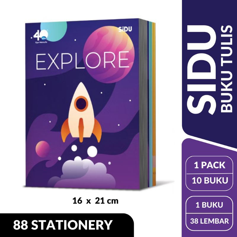 

Buku Tulis Sekolah SIDU Sinar Dunia Asli Isi 38 Lembar Per 1 Pack Isi 10 Buku Termurah