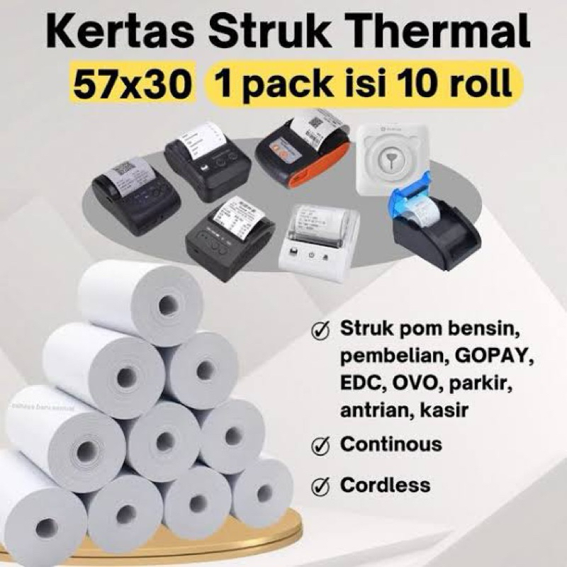 

PAKET *thermal 3 pack uk 56 x 30* isi 30 roll/pcs