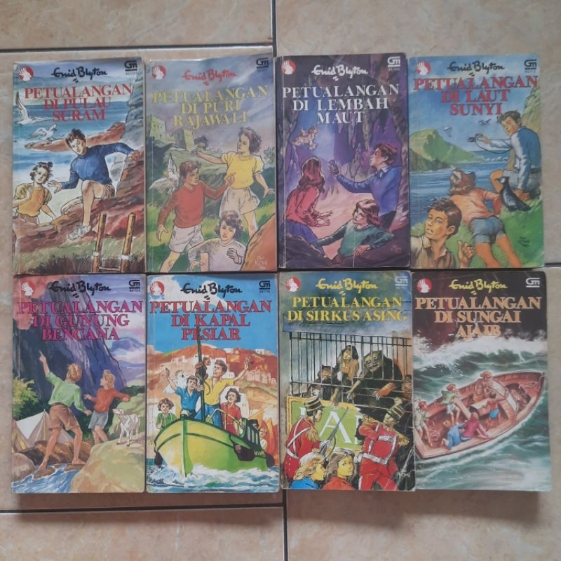 Novel Enid Blyton 1-8 Lengkap Seri Petualangan Di Pulau Suram Puri Rajawali Lembah Maut Laut Sunyi G
