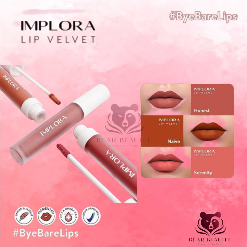 IMPLORA Lip Velvet | Cream Matte LipValvet LipCream - Lipstik