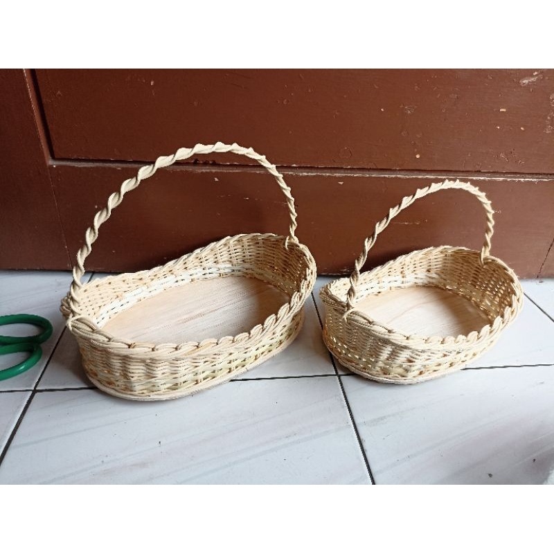 keranjang parcel rotan hempers 2pcs/ keranjang buah MINI
