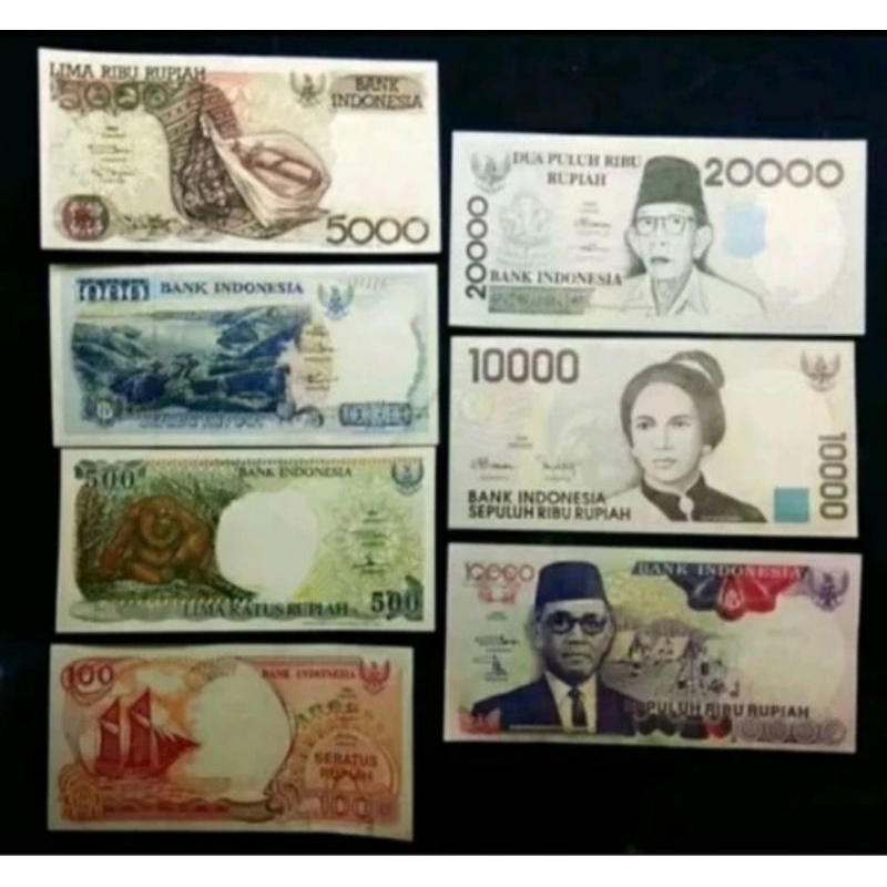 uang kuno indonesia set tahun 90 an lengkap