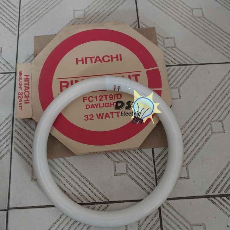 Lampu TL Ring Hitachi 32W TLE FCL 32 Watt Ringlight Daylight Putih