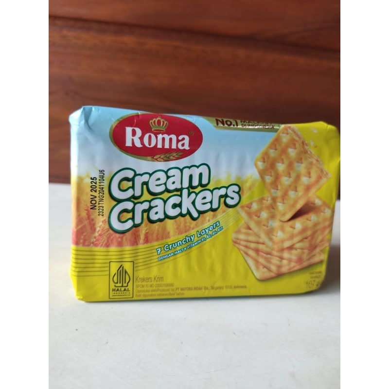 

Biskuit Roma Malkis cream crackers@107 gr -1 dus isi 20 pcs