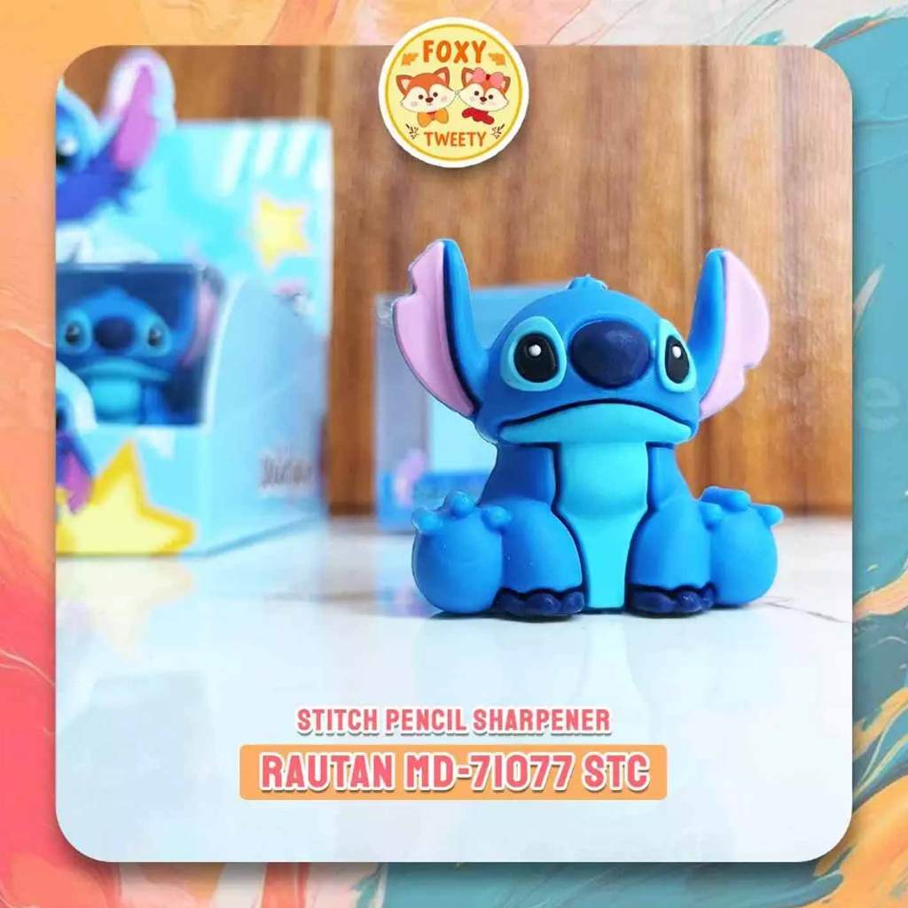 

(Live) Stitch Rautan / Pencil Sharpener MD-71077 STC / Rautan Pensil Blue Stitch WEIBO SANRIO DISNEYYY