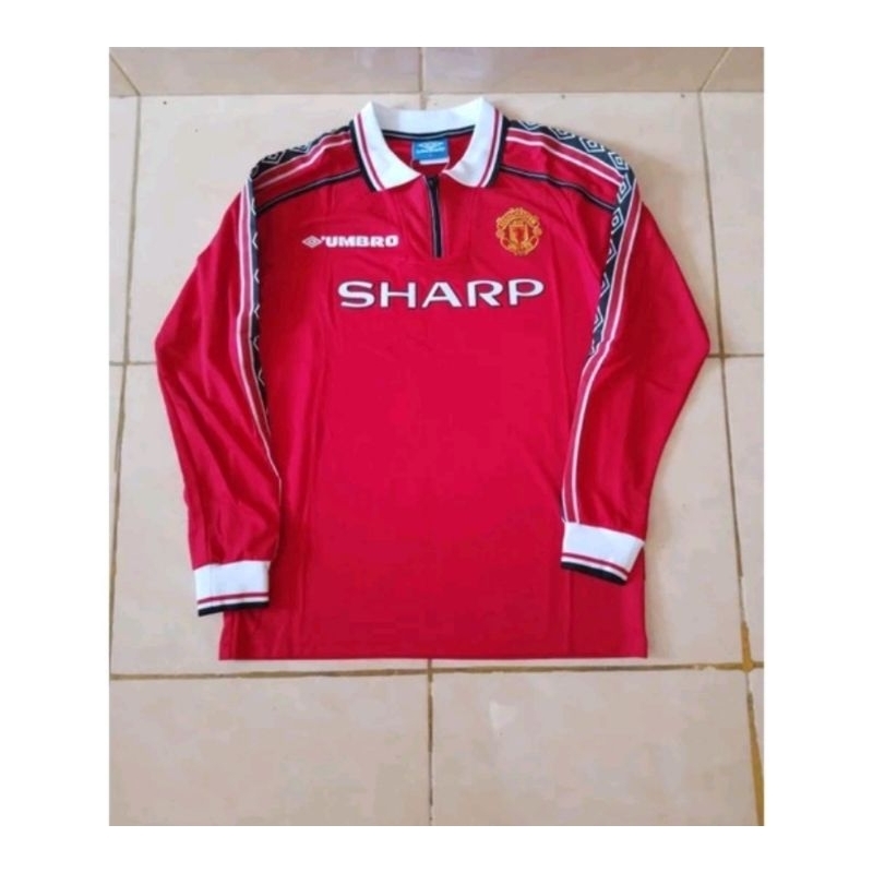 Jersey Kaos Baju Bola MU Man Mancester Manchester United Home Away 3rd Third Putih Longsleeve Long S
