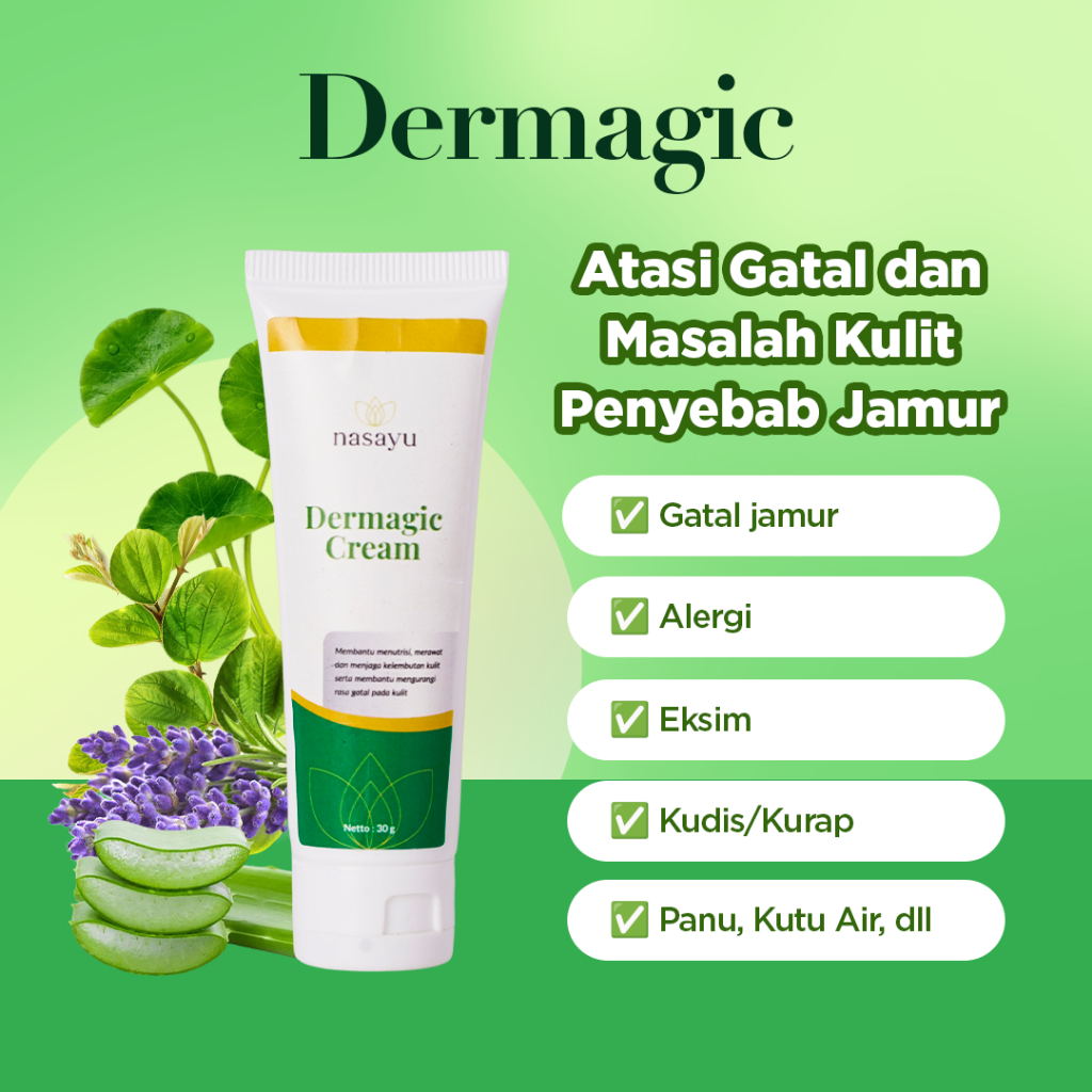 Dermagic Cream Anti Gatal BPOM Atasi Gatal Selangkangan Jamur Kurap Kudis Eksim dan memudarkan bekas