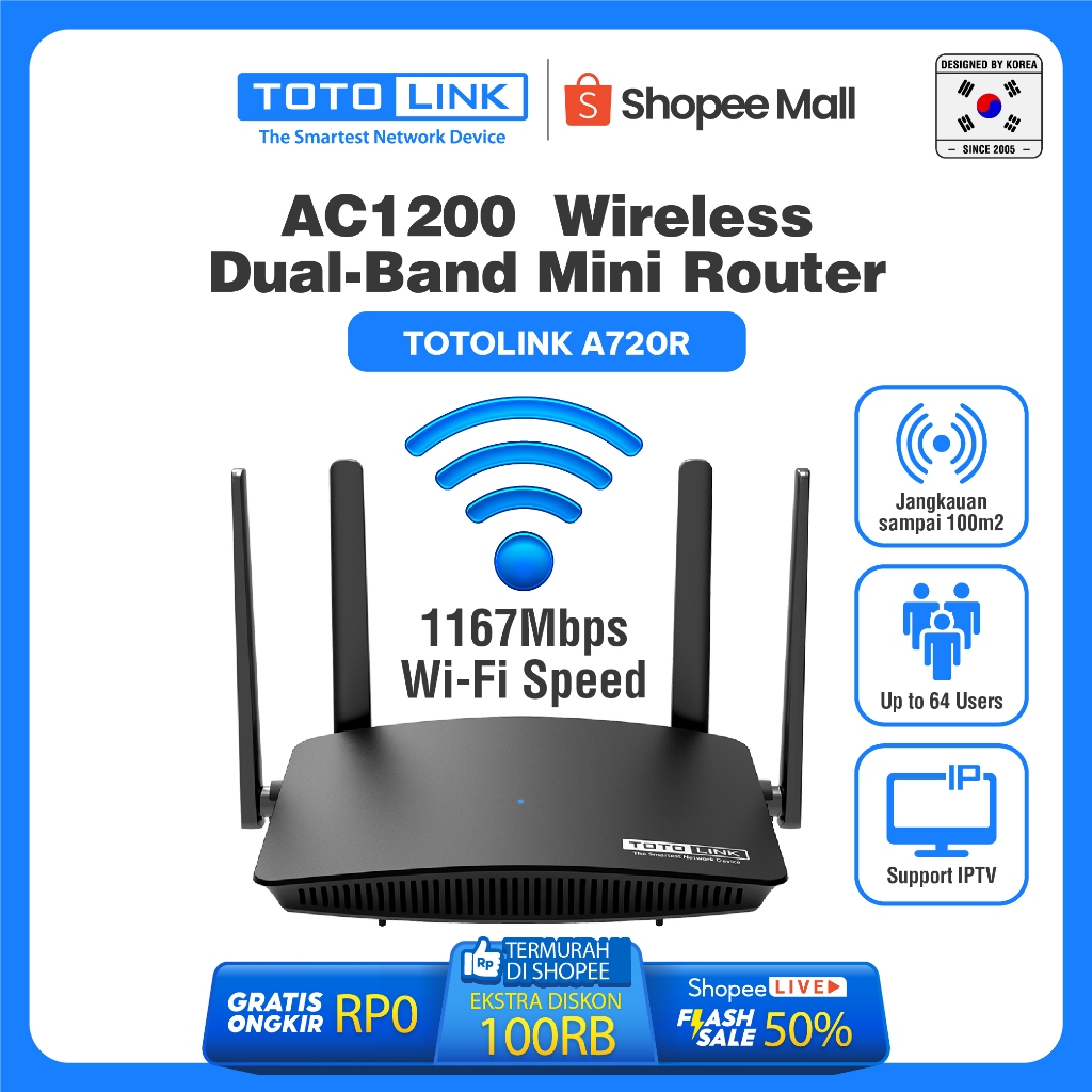 Totolink A720R - AC1200 Wireless Dual Band Router