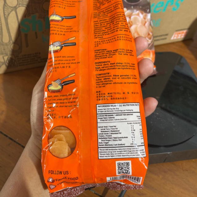 

ADY78 Finna Kerupuk Udang NUSANTARA Asli Sidoarjo 380g (MENTAH)