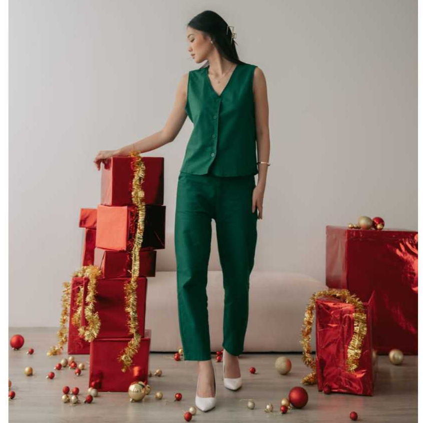 KAMI | Set vest Basic | Setelan Vest | Vest dan Celana Panjang