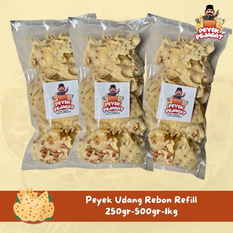 

Rempeyek Udang Rebon [REFILL] -Peyek Kacang Tanah/Peyek Rebon/Peyek Teri Medan/Peyek Udang Rebon