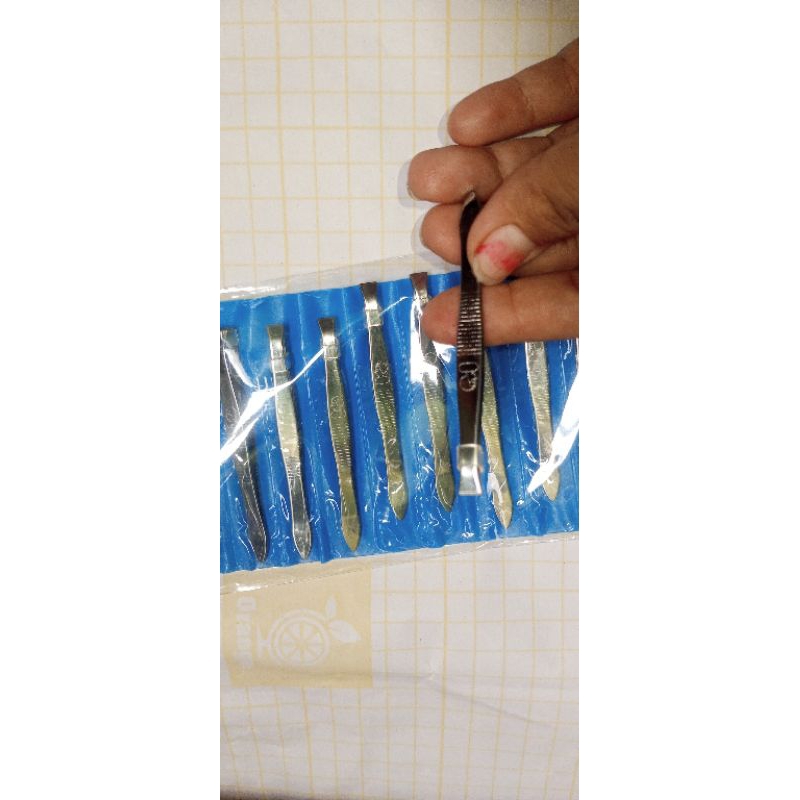 pinset stainles pinset alat cabut uban satu pack isi 12 pcs stainles kokoh besar  pinset alat cabut 
