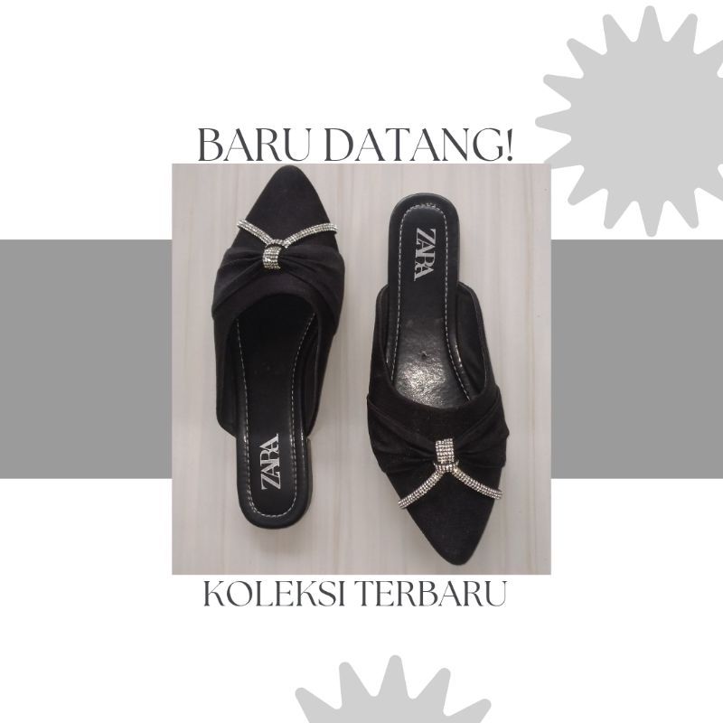 Flat shoes Zara, flat shoes sandal wanita cantik dan elegant
