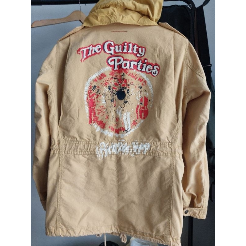 Wacko Maria The Guilty Parties British Bop Parka Warna Kuning Hidden Hoodi