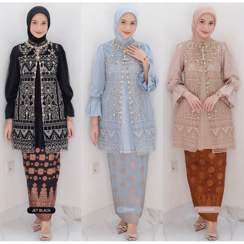 JASMINE TUNIK BY SARAH THE LABEL (STL)-WARNA JET BLACK