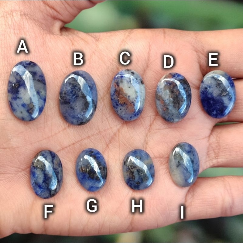 Batu badar besi biru asli natural nempel magnet
