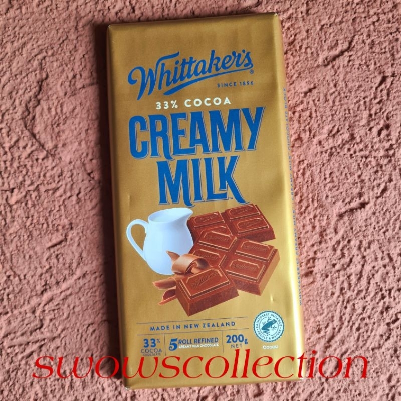 

WHITTAKER'S WHITTAKERS WHITTAKER CREAMY MILK CHOCOLATE BAR COKLAT COKELAT SUSU