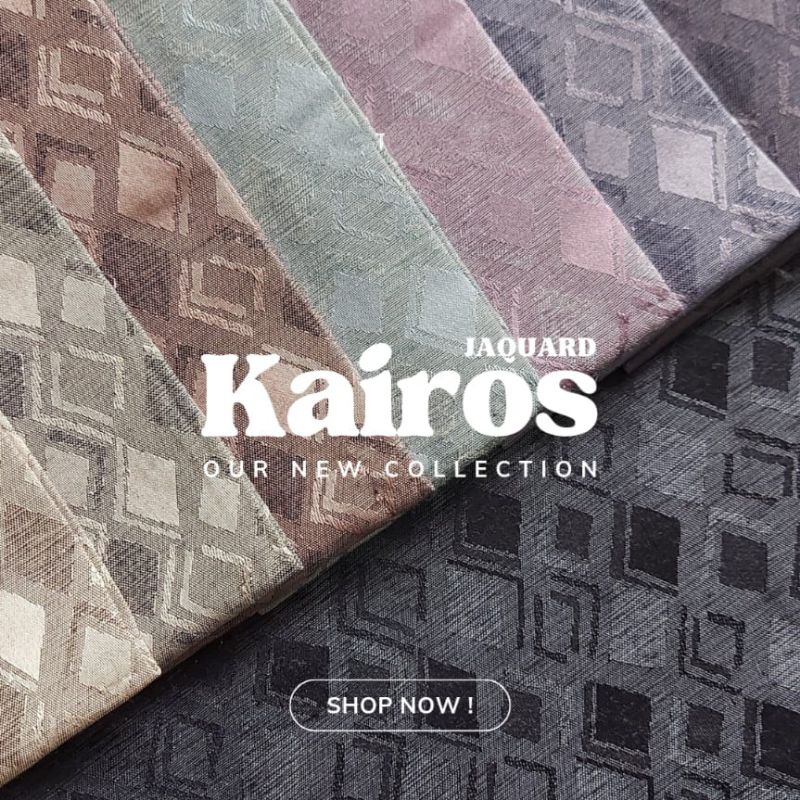 Katun Kairos/jaguar motif/harga per ½ meter/kain murah/katun/dress/kemeja/koko