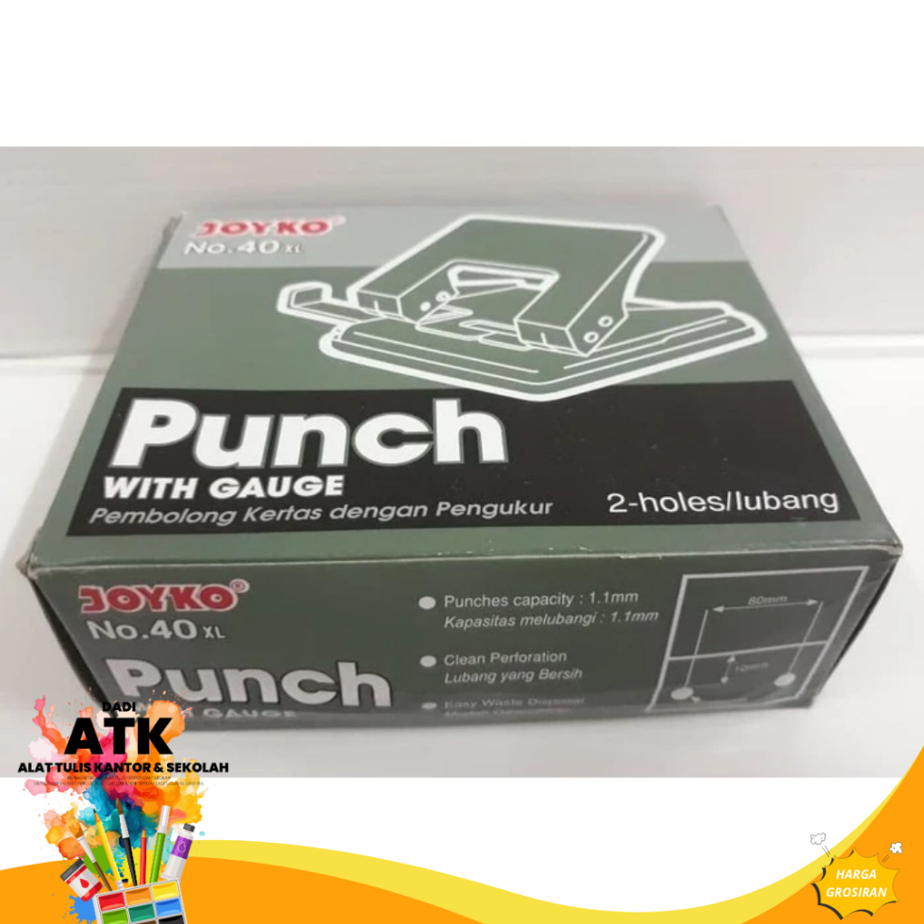 

Joyko 40XL Pembolong Kertas – Punch Hole 2 Lubang, Kapasitas Besar