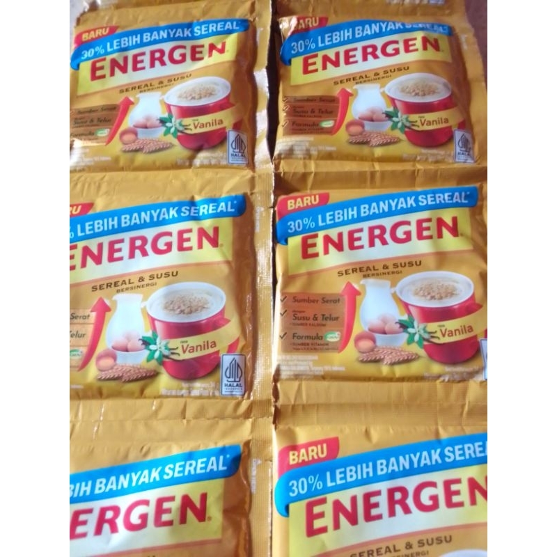 

Energen sereal & susu Aneka rasa coklat & Vanila (1 renteng isi 10 pcs)