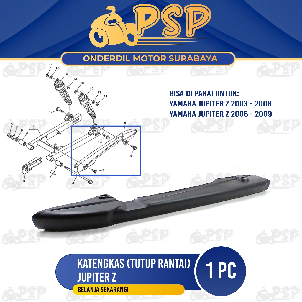 Katengkas / Tutup Rantai Jupiter Z - Penutup Tutup Pelindung Cover Rantai Plastik Yamaha Jupiter Z