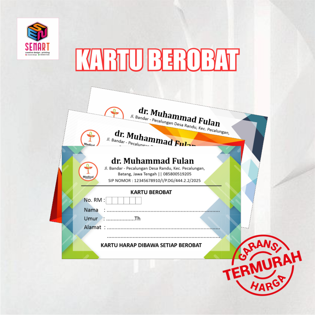 

CETAK KARTU BEROBAT / KARTU KUNJUNGAN PASIEN