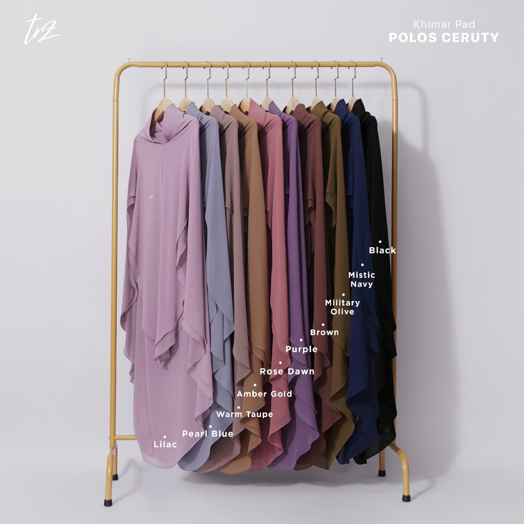 TRZ - Khimar Ceruty Polos 2 Layer TRZ - Khimar Only Pet Antem