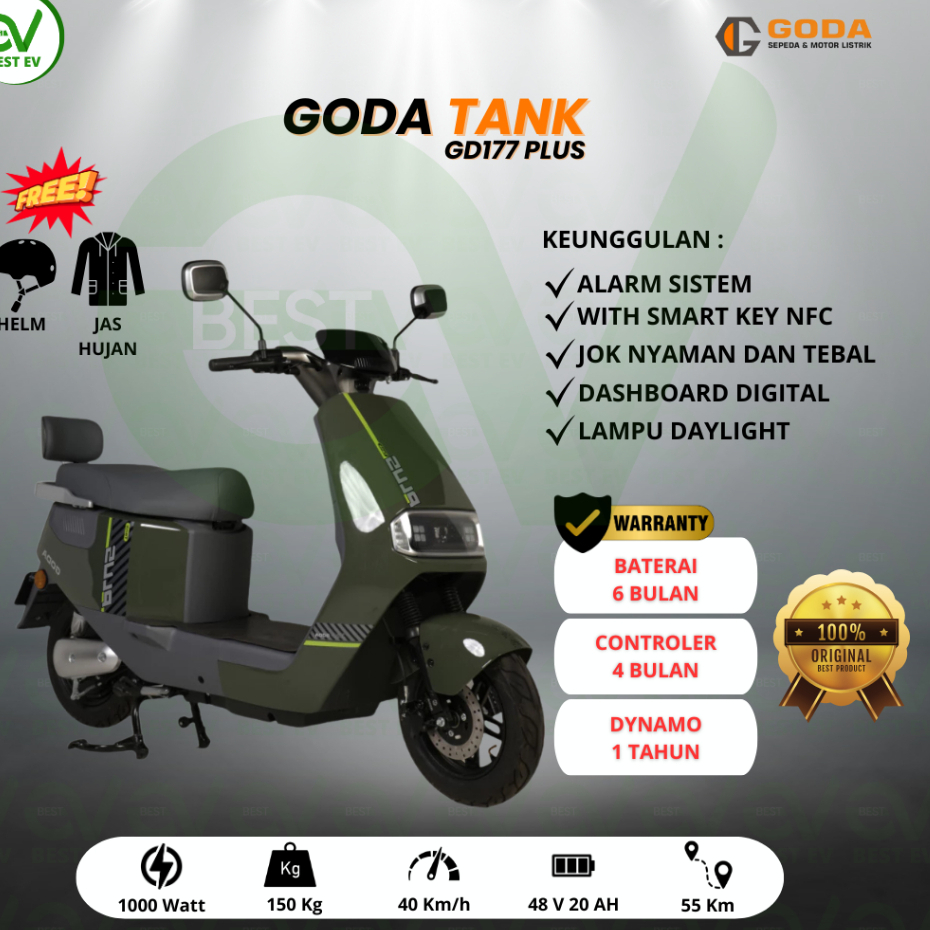 Sepeda Listrik GODA TYPE PLUS TANK 177