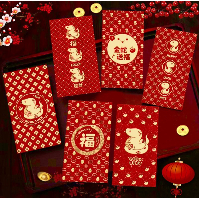 

[ISI 6] ANGPAO IMLEK SHIO ULAR UNIK CNY HONGBAO