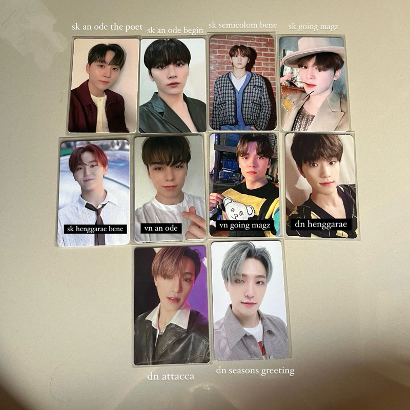 pc seventeen - photocard seungkwan vernon dino official - an ode henggarae semicolon attacca seasons