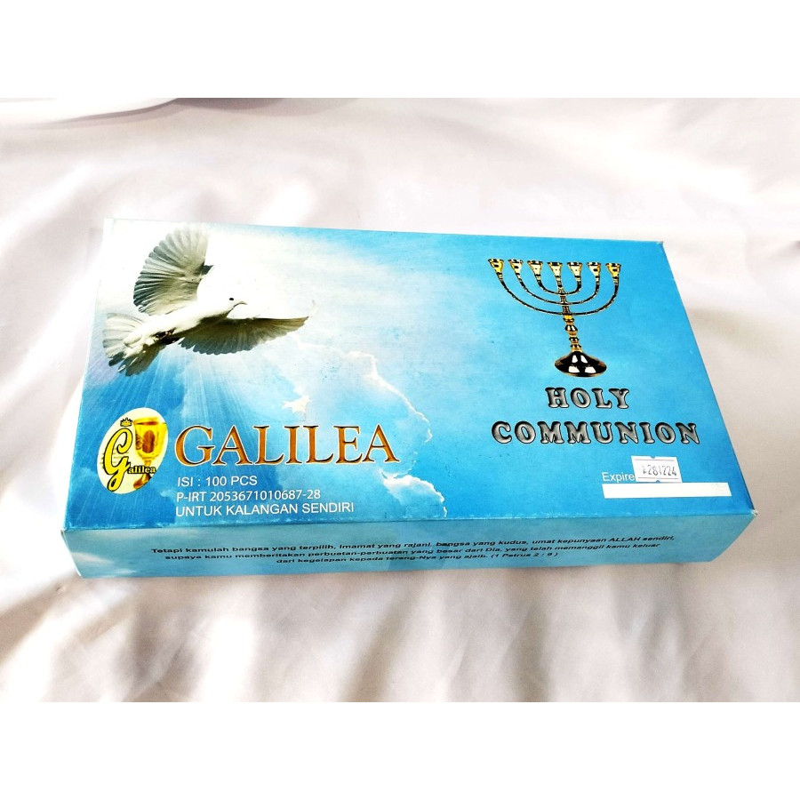 Anggur Cup Perjamuan Kudus - Plus Hosti Galilea Ayat Isi 100 Pcs Box - SC010