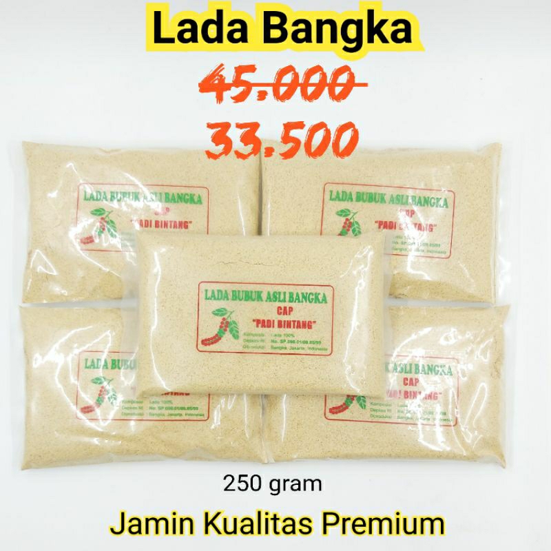 

Lada Bubuk Asli Bangka 250gr. Lada putih/Merica Bangka