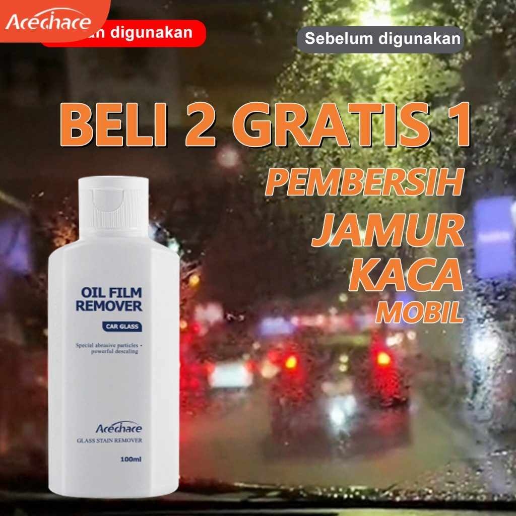 topatop567 - cairan pembersih kaca mobil anti jamur & oil film penghilang baret ampuh