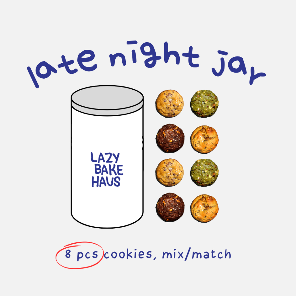 

premium soft cookies by lazybakehaus [late night jar: 8 pcs]