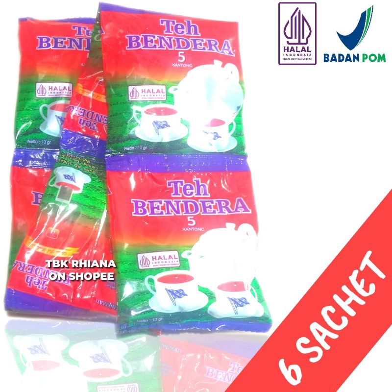 

Teh Celup Bendera 1 Renceng Isi 6 Sachet x 5 Kantong