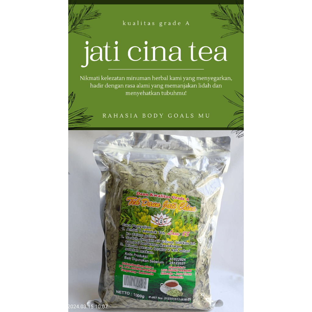 

TEH JATI CINA PELANGSING ALAMI COCOK BUAT DIETS