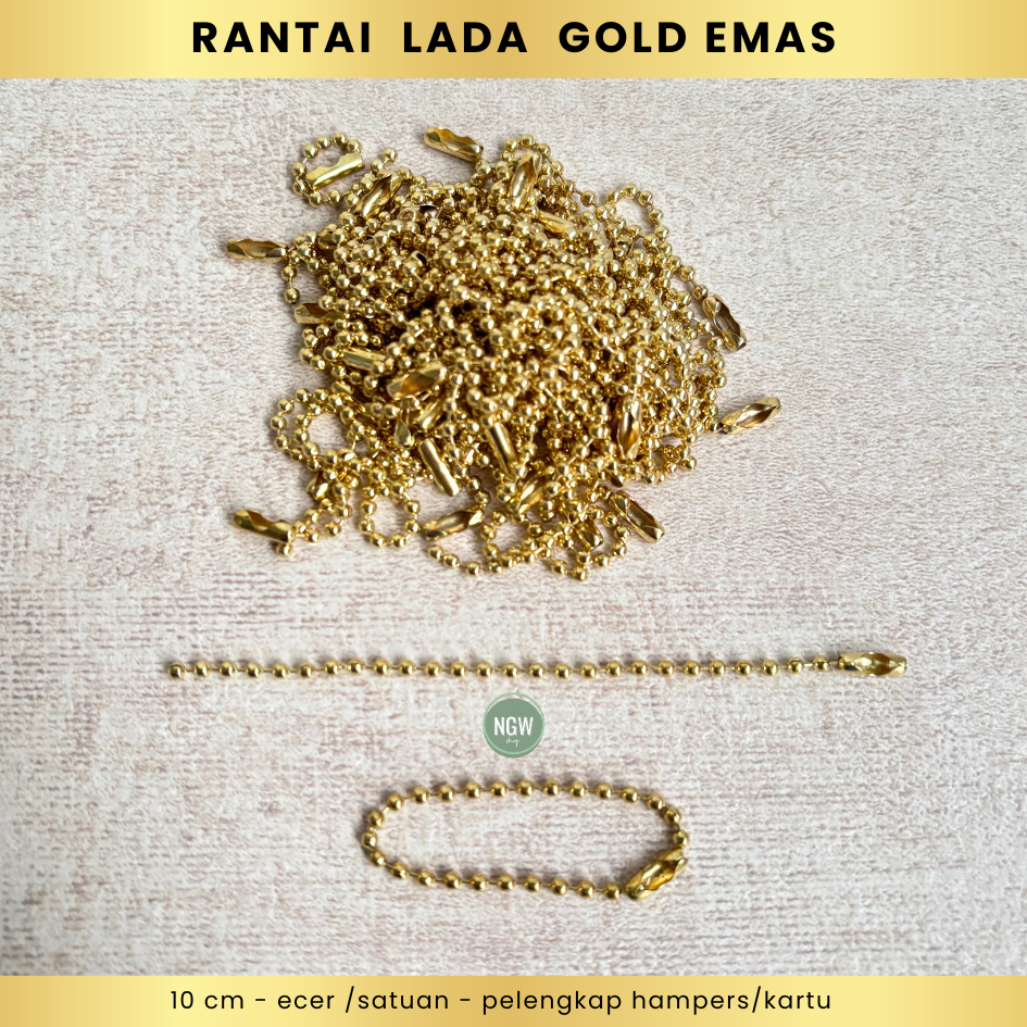 

Rantai emas gold satuan ecer untuk hang tag Kartu hampers