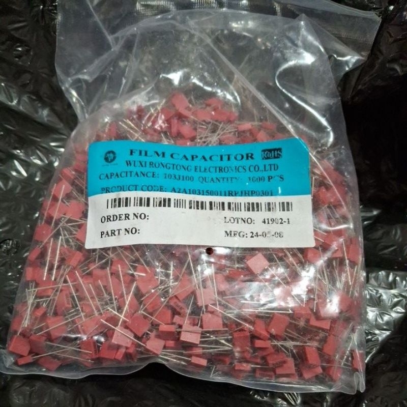 1.000 pcs capasitor MKM 103 kapasitor MKM 10n MERAH