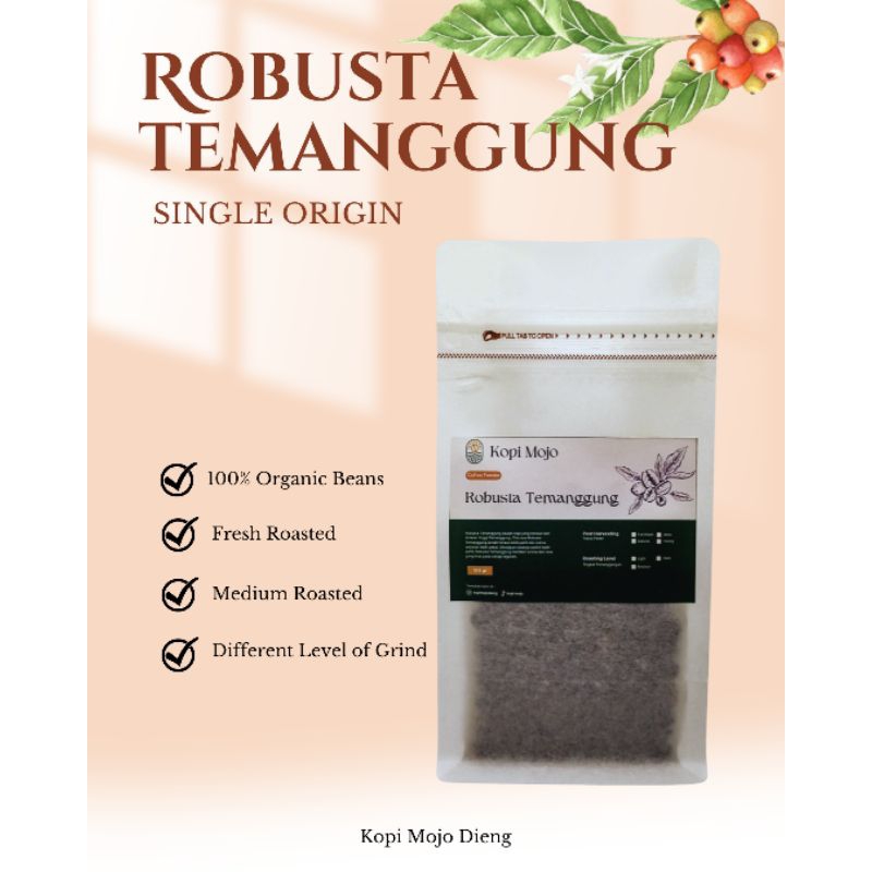 

Kopi Mijo -Robusta Temanggung - 250gr-500 -1kg - Medium Roasted