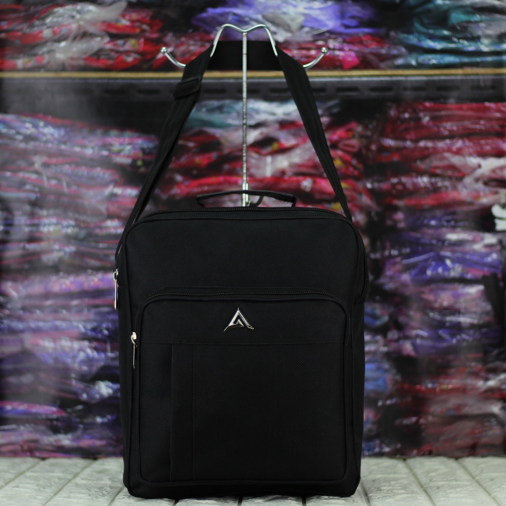 Tas Selempang Polo Alvis Orbit Zenith Black Tas  Model Selempang Premium Warna Hitam Ukuran Besar Mu