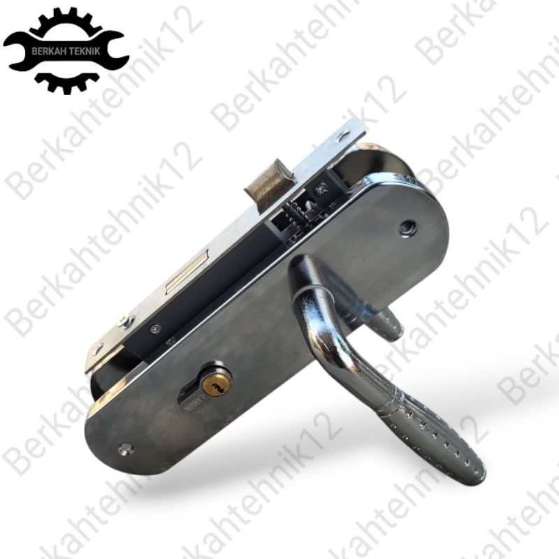 Handle Kunci Pintu Alumunium Kunci Pintu Utama Kayu Pintu PVC Crome Bahan Tebal Dan Kuat Pegangan Pi