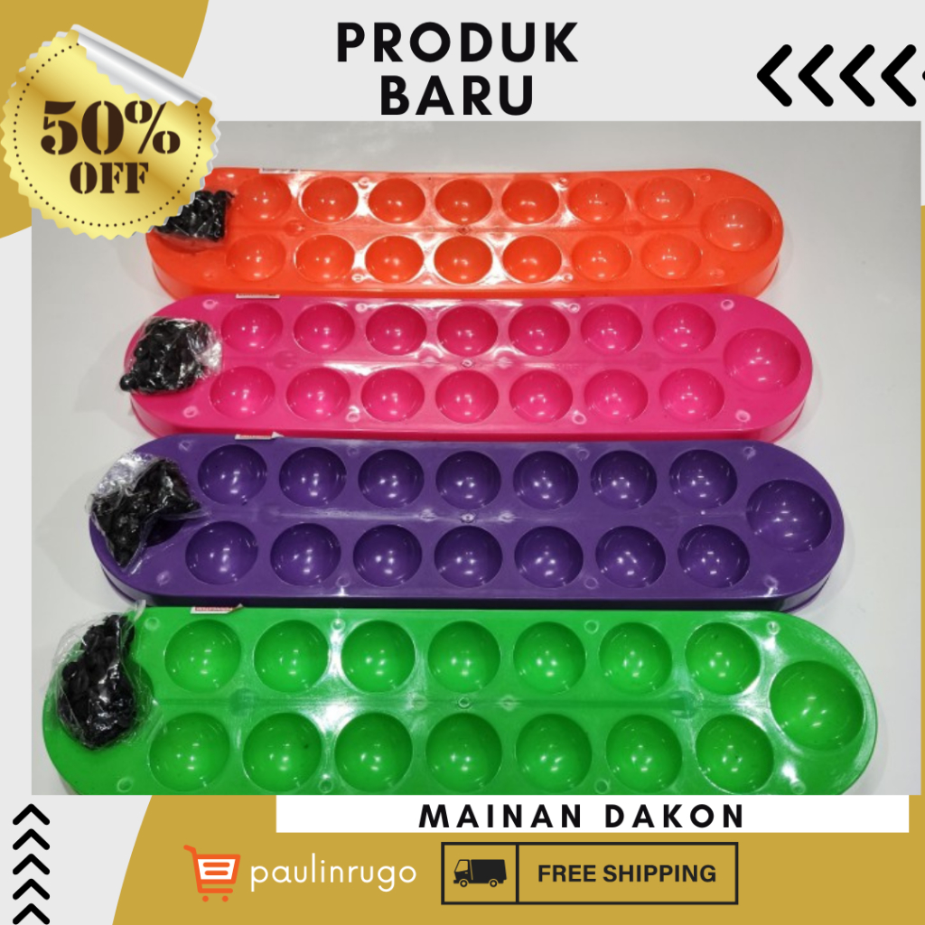 MAINAN DAKON/MAINAN TRADISIONAL/TERMASUK BIJI DAKON|Mainan Dakon/ Congklak/ Mainan Tradisional dakon